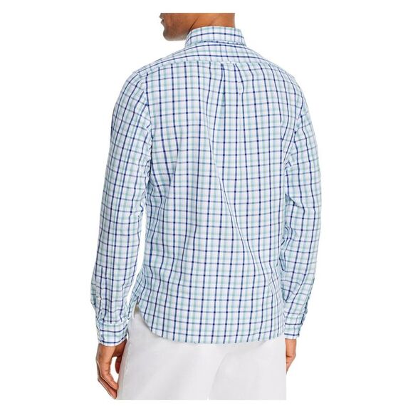 The Mens store Mens Green Framed Gingham Classic Fit Button Down Casual Shirt L - Picture 2 of 2